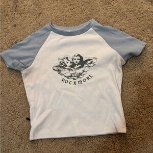 Blue and White Baby Tee